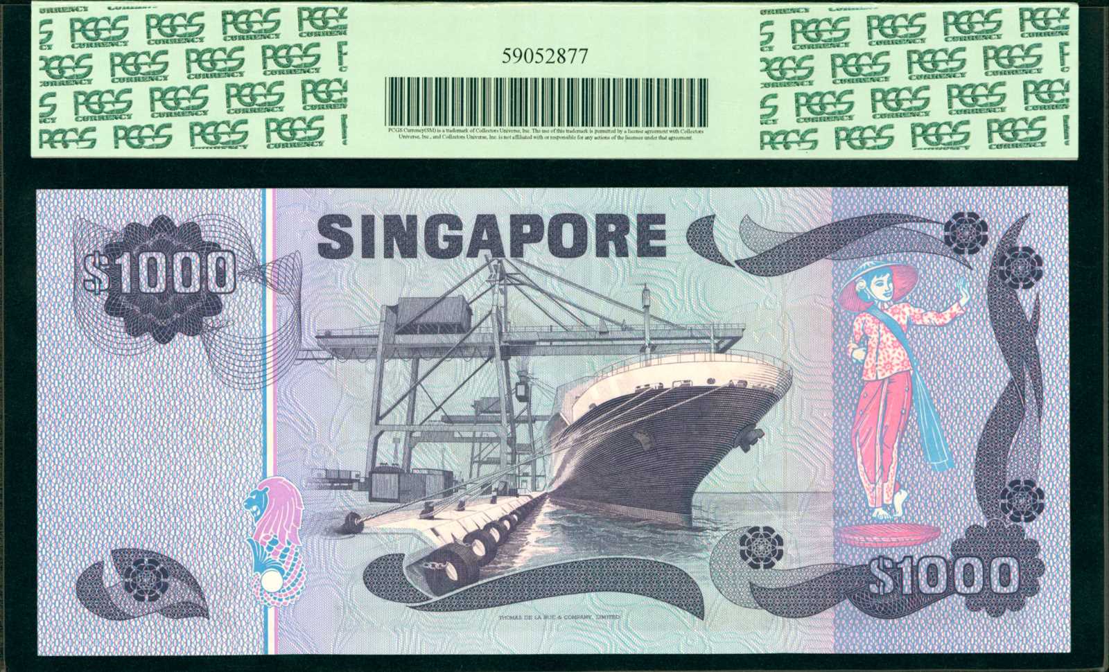 image for: Singapore  1,000 dollars (B117as)