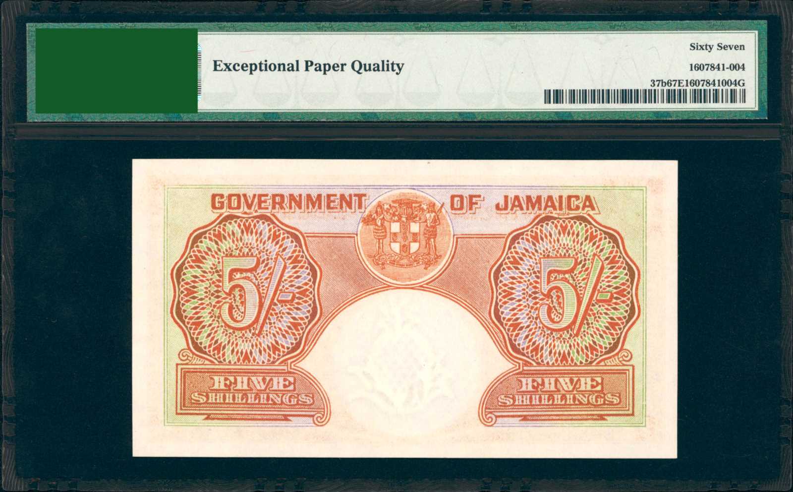 image for: Jamaica  5 shillings (B106h)