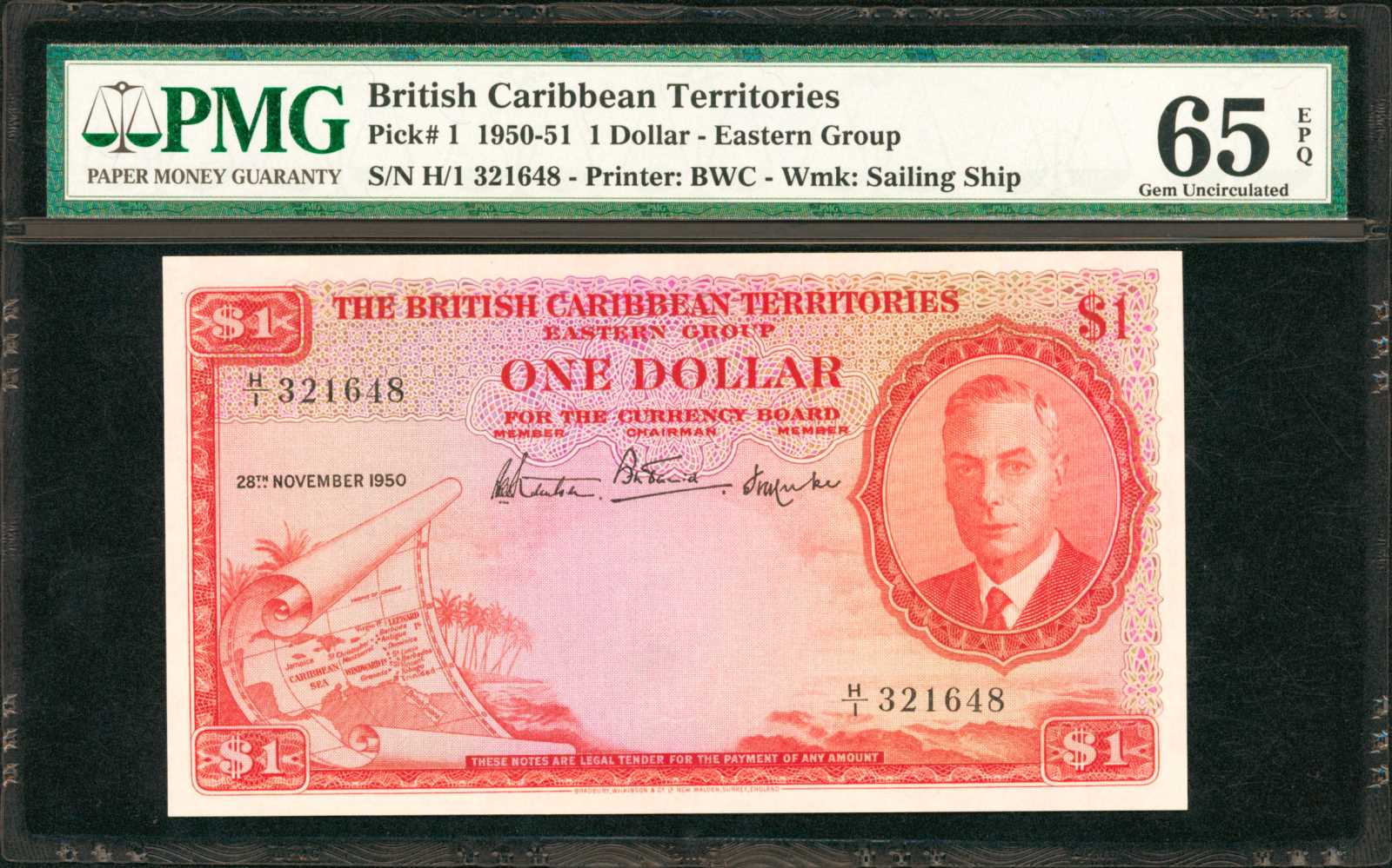 image for: British Caribbean Territories  1 dollar(B101b)
