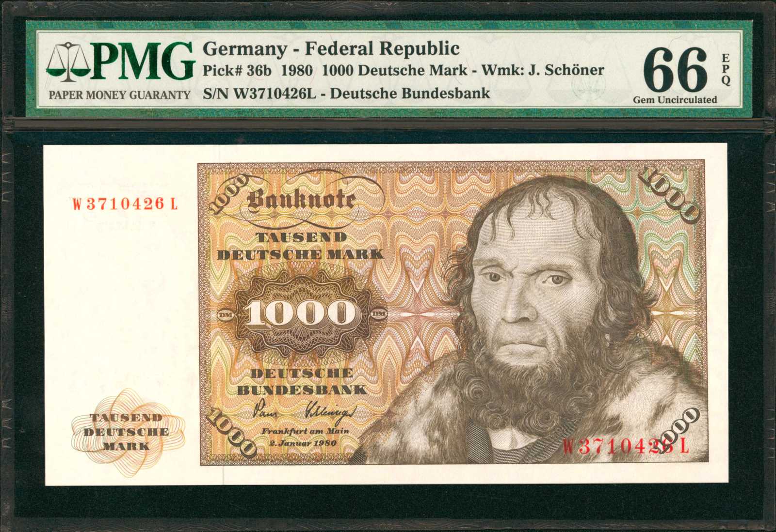 image for: Germany, Federal Republic of  1,000 deutsche mark (B207b)