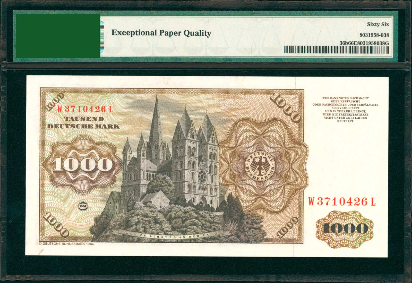 image for: Germany, Federal Republic of  1,000 deutsche mark (B207b)