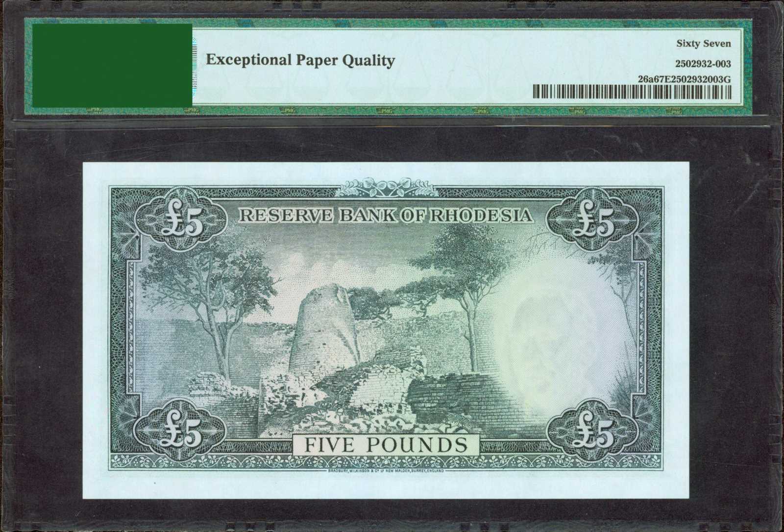 image for: Rhodesia  5 pounds(B103at)