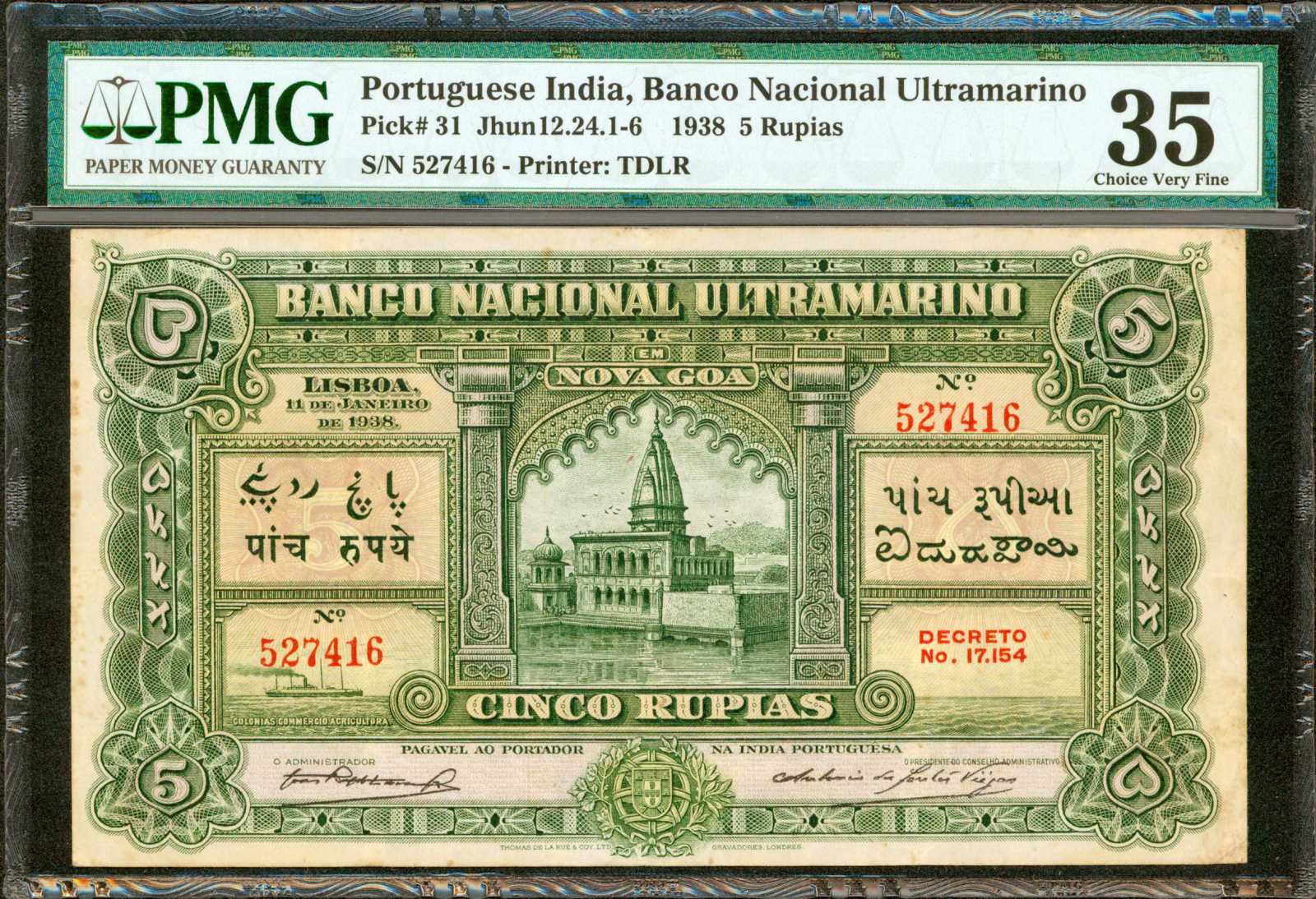 image for: Portuguese India  5 rupias(B319a)