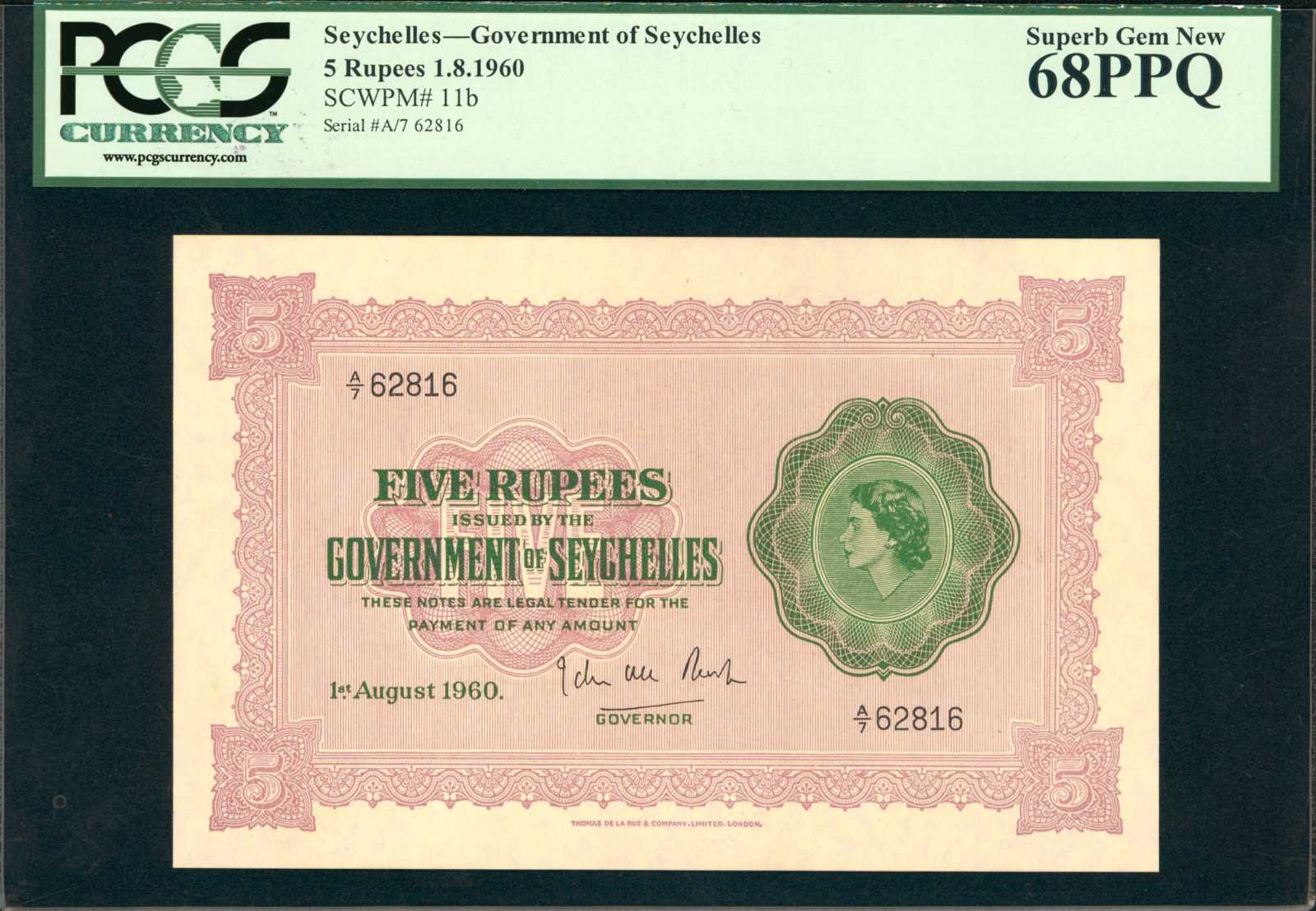 image for: Seychelles  5 rupees(B118bs)