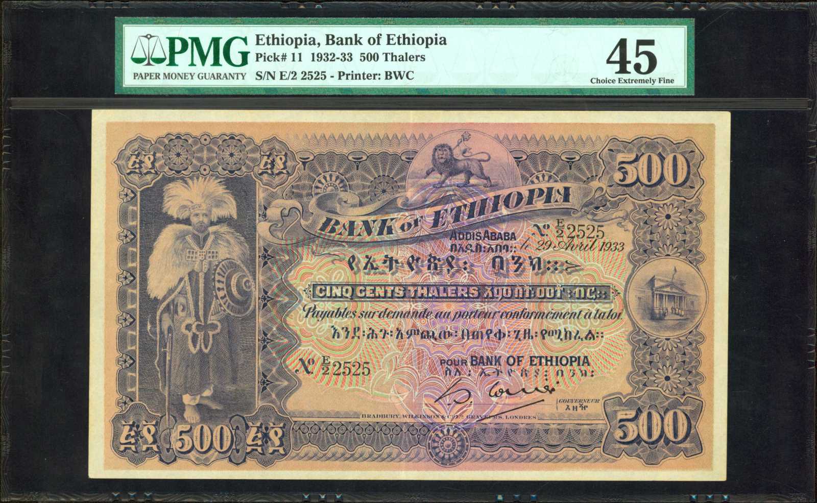 image for: Ethiopia  500 thalers(B106a)