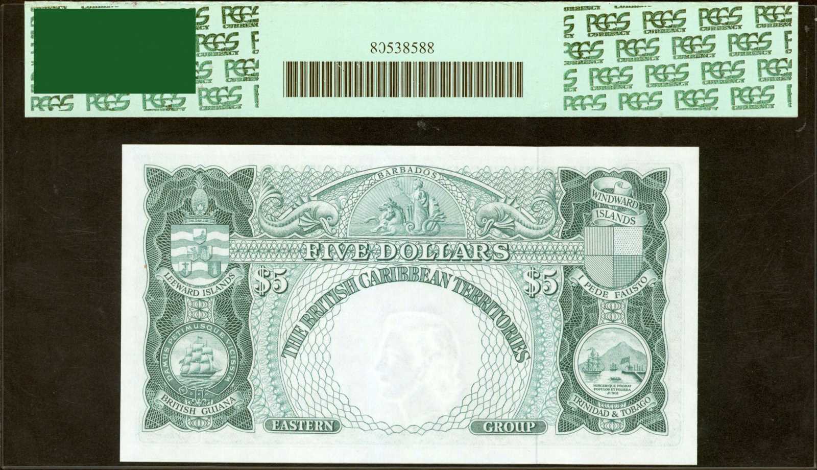image for: British Caribbean Territories  5 dollars(B109j)
