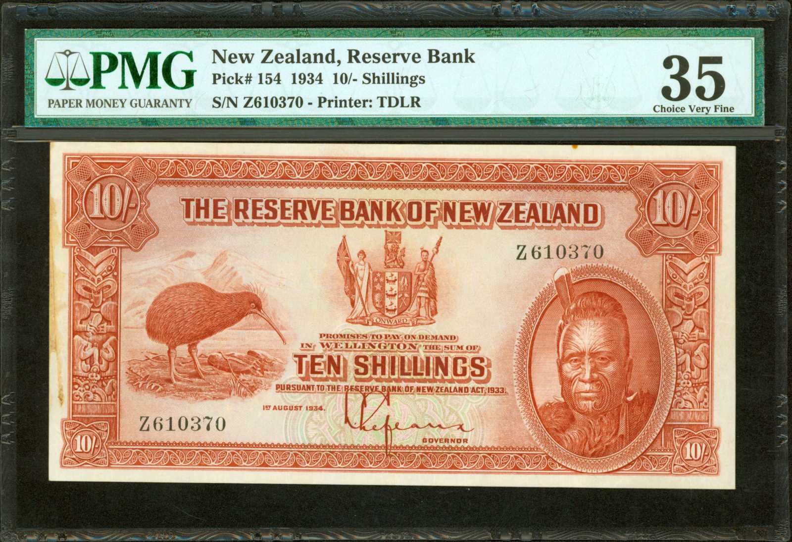 image for: New Zealand  10 shillings (B101as)