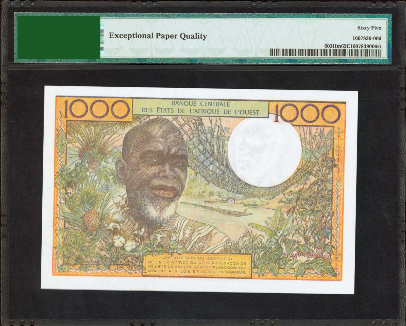 image for: West African States  1,000 francs (B108Hm)