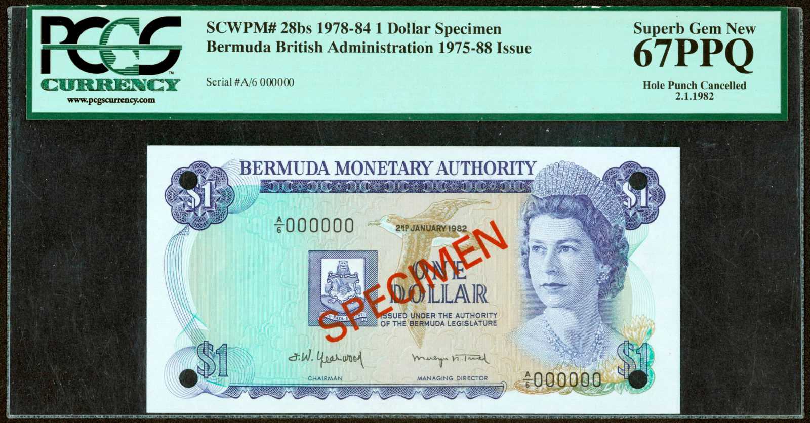 image for: Bermuda  1 dollar (B201e)