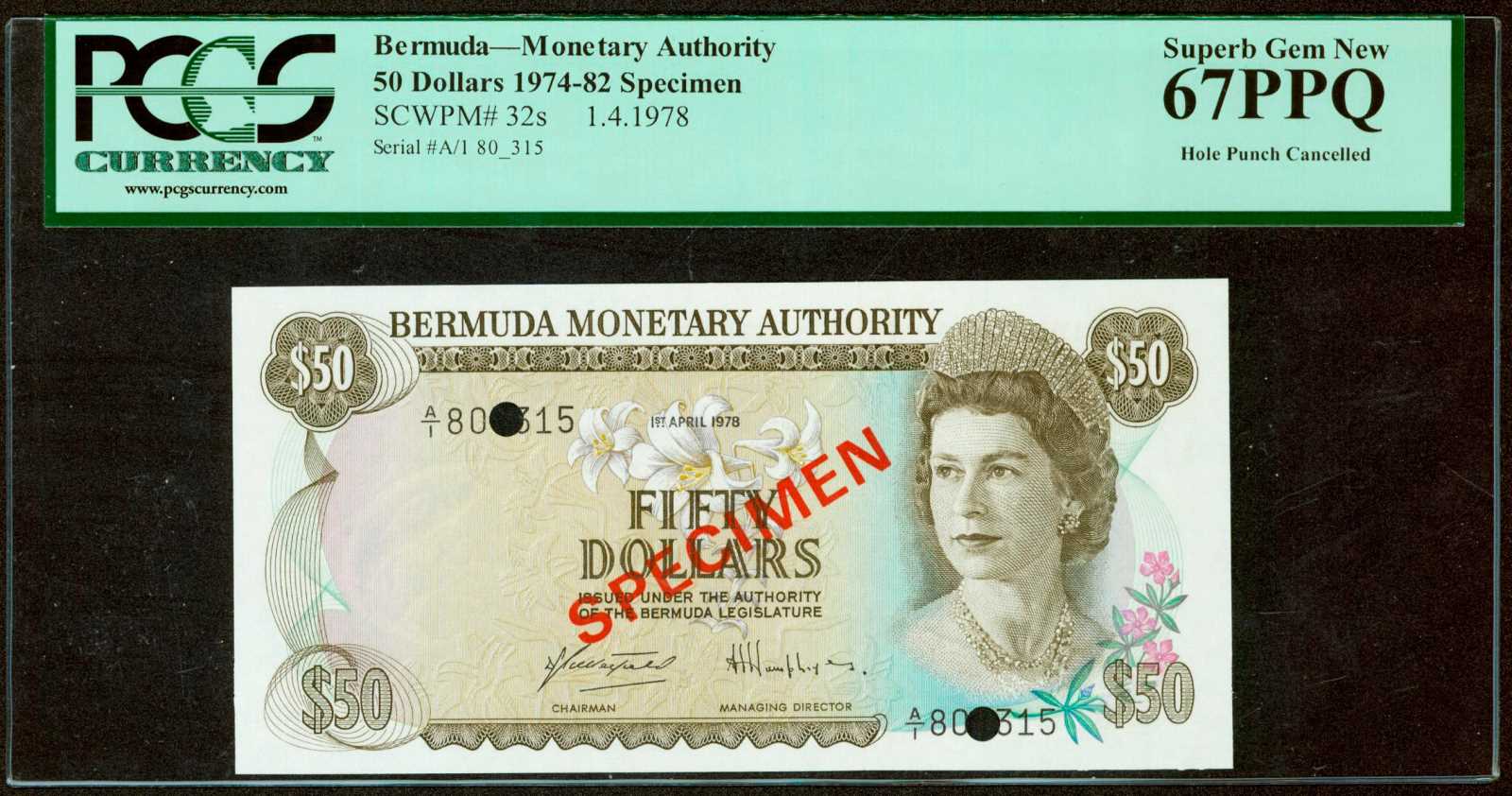 image for: Bermuda  50 dollars (B205cs1)