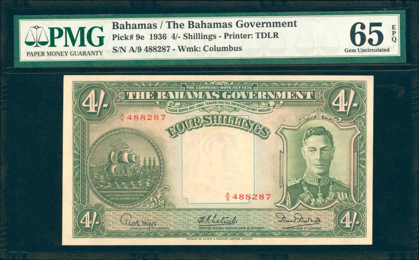 image for: Bahamas  4 shillings(B108c)