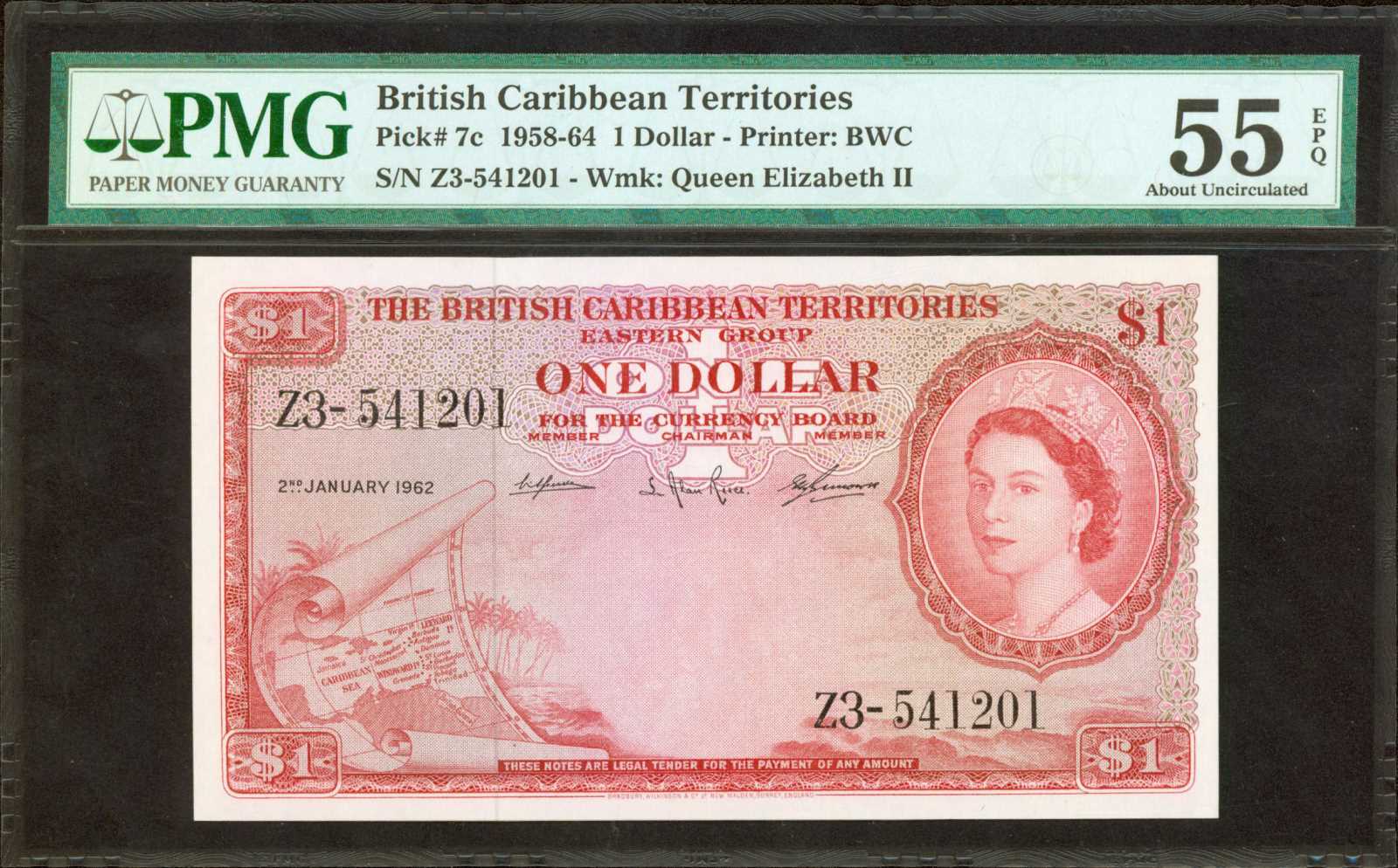 image for: British Caribbean Territories  1 dollar(B107g)