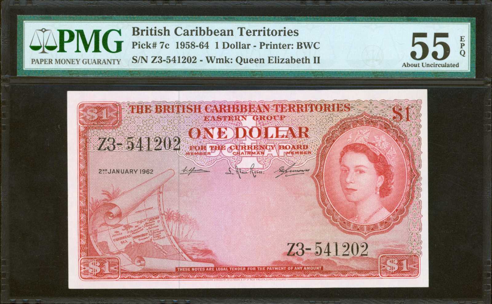 image for: British Caribbean Territories  1 dollar(B107g)
