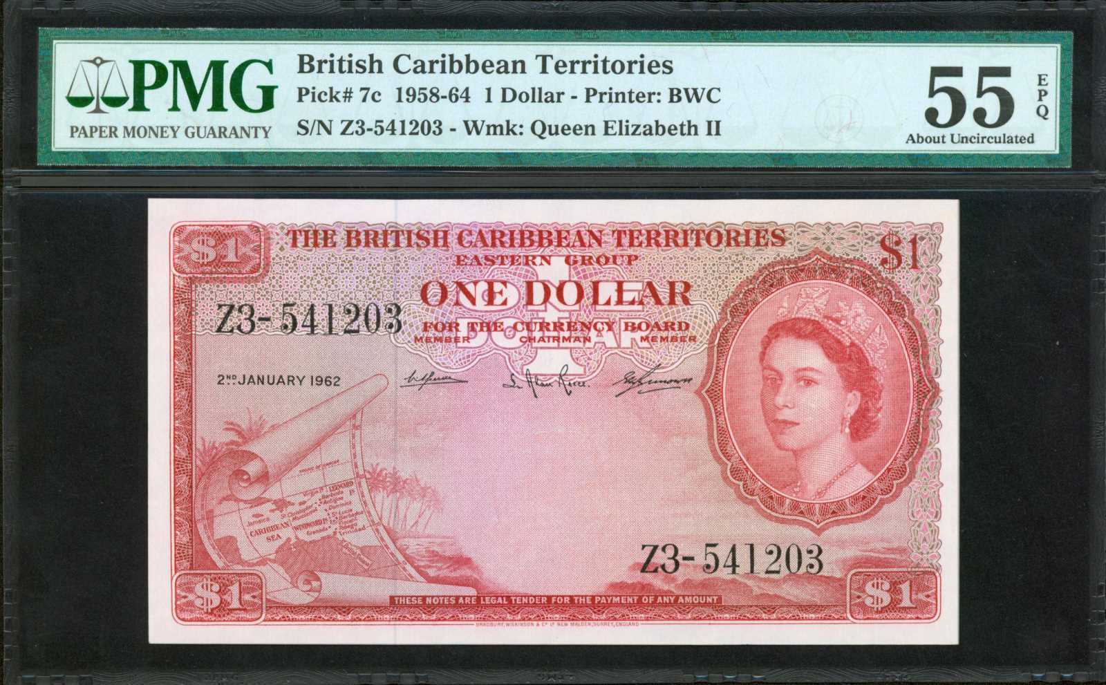 image for: British Caribbean Territories  1 dollar(B107a)