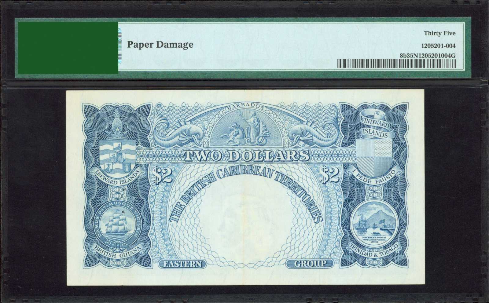 image for: British Caribbean Territories  2 dollars(B108j)