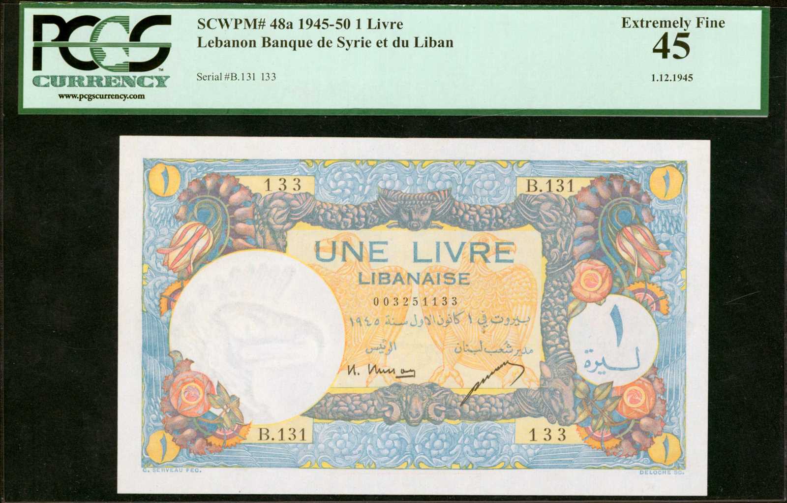 image for: Lebanon  1 livre libanaise (B218bs)
