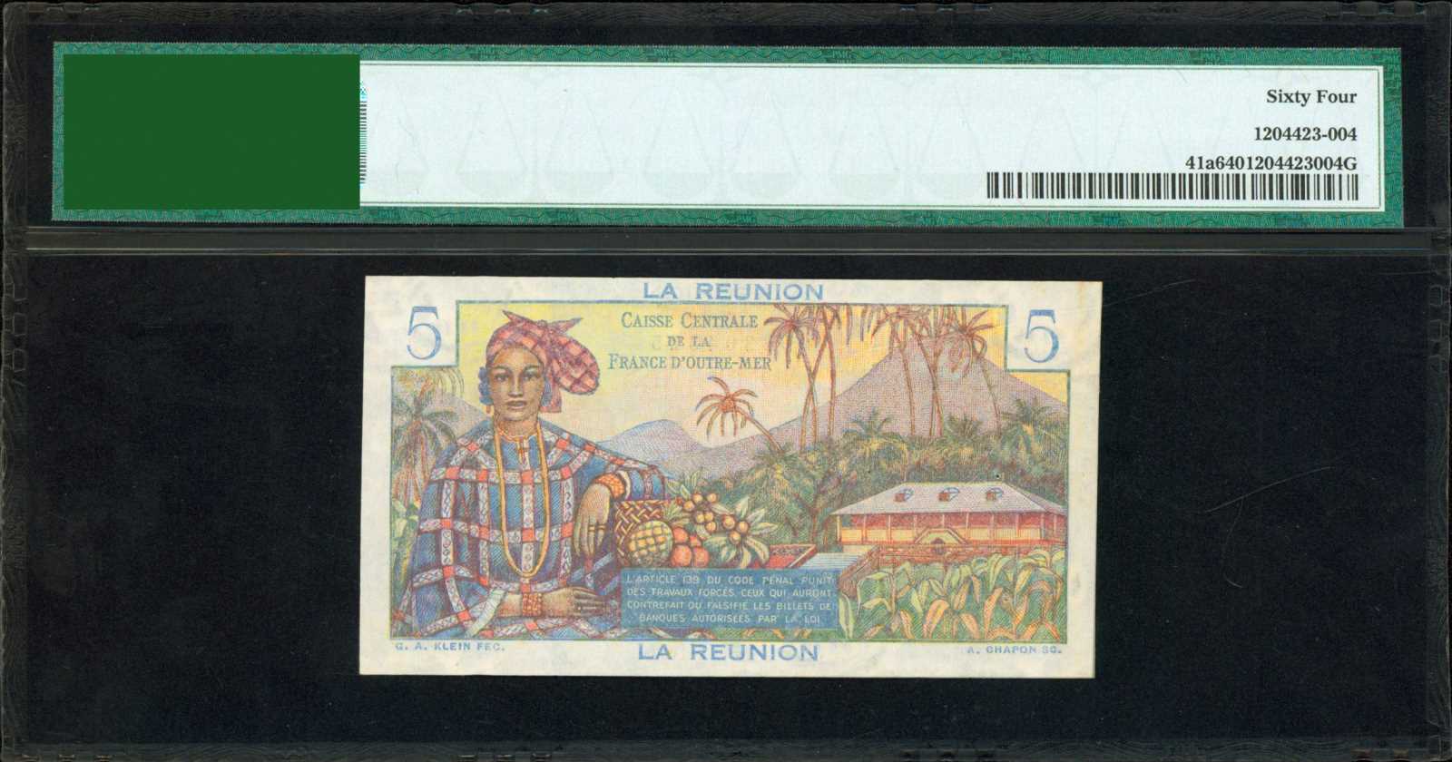 image for: Reunion  5 francs(B404as1)