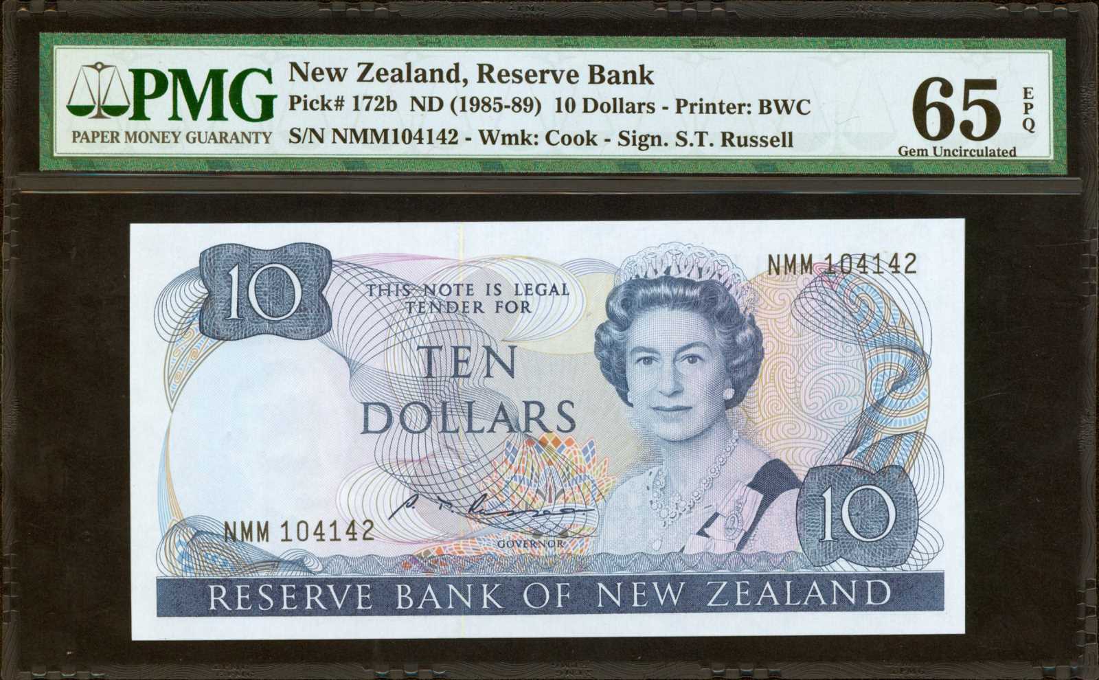 image for: New Zealand  10 dollars (B119bp)