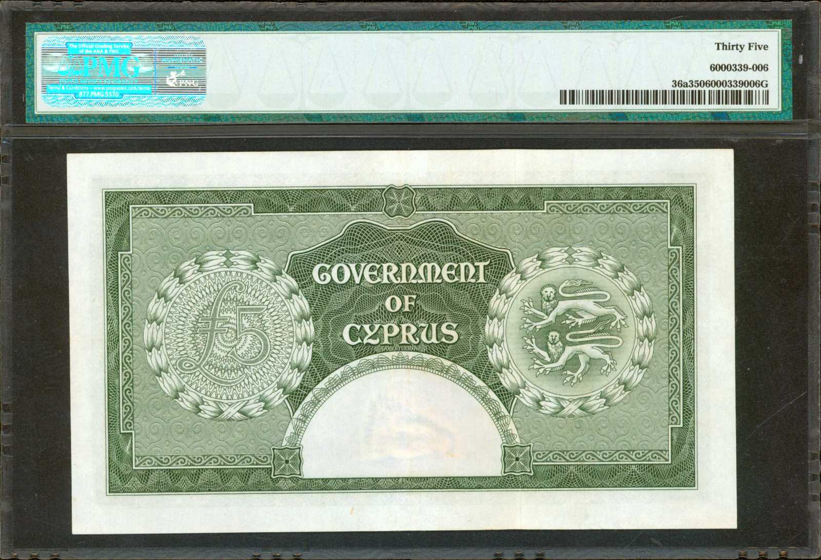 image for: Cyprus  5 pounds (B136as1)