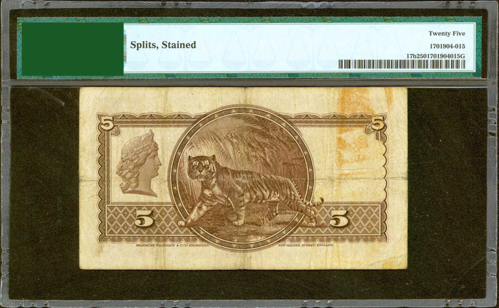 image for: Straits Settlements  5 dollars(B122a)