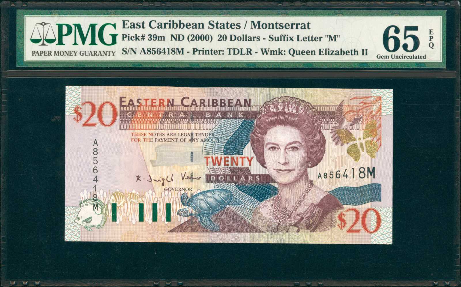 image for: East Caribbean States  20 dollars (B223v)