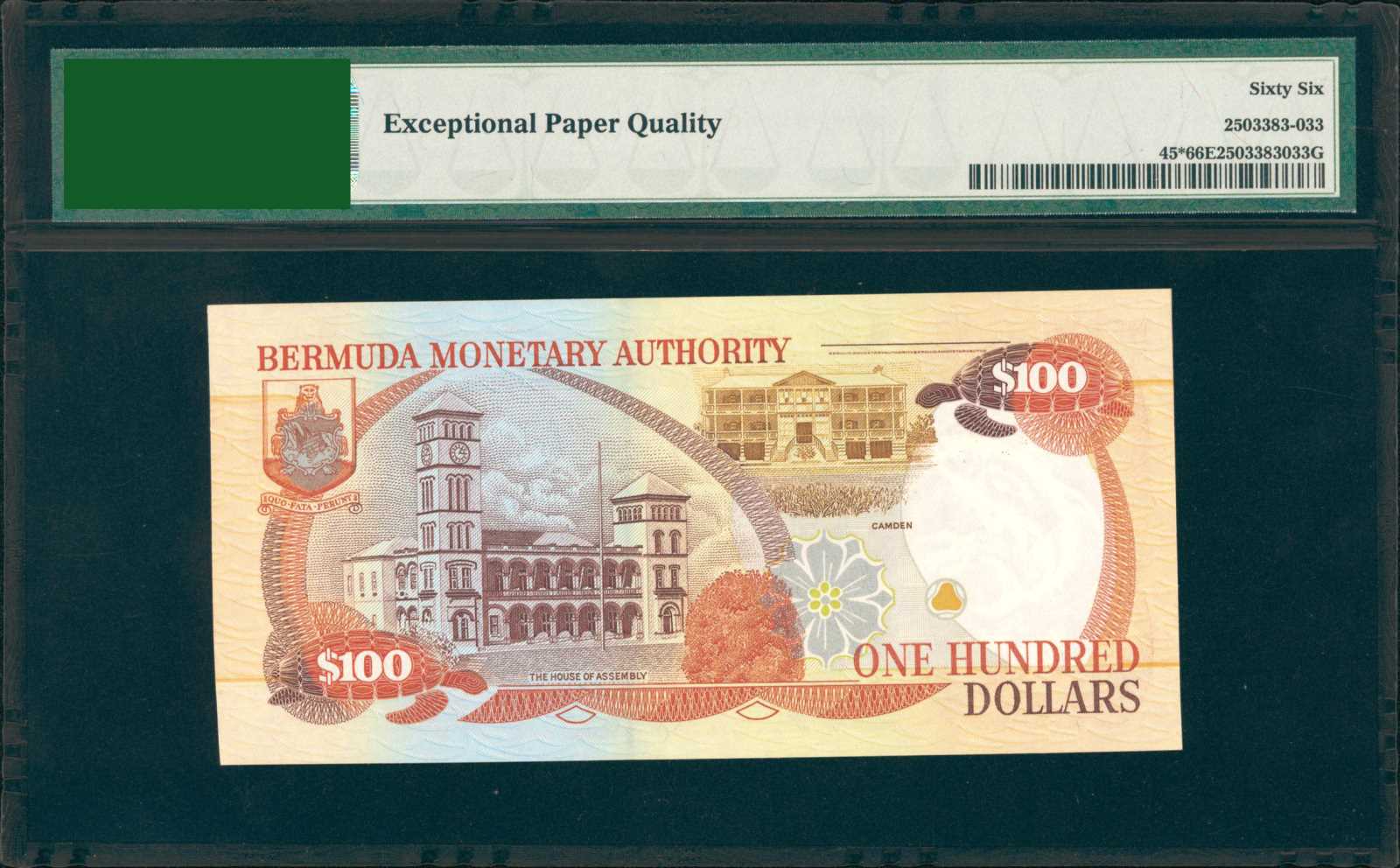 image for: Bermuda  100 dollars (B221a)