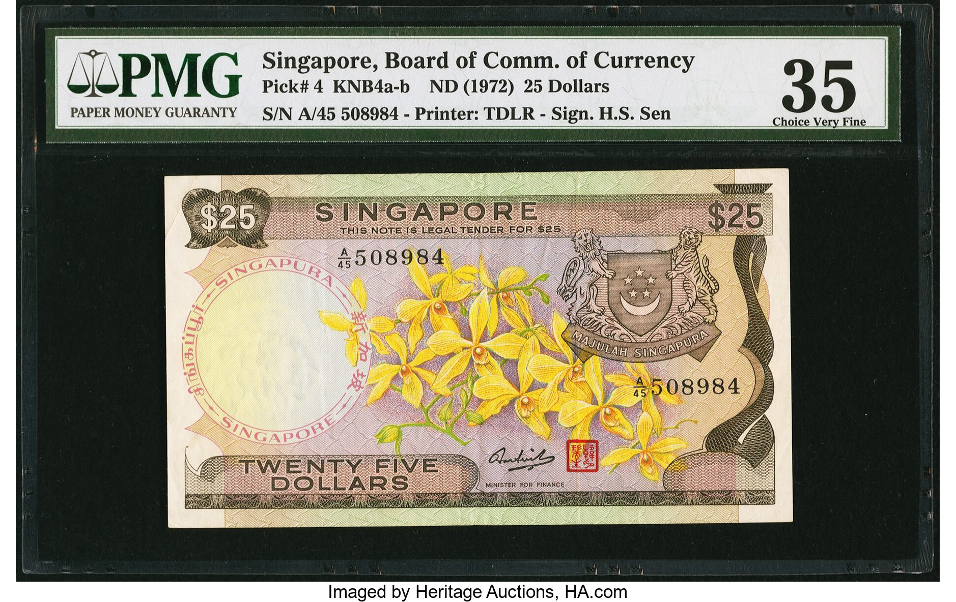 image for: Singapore  25 dollars (B104az)