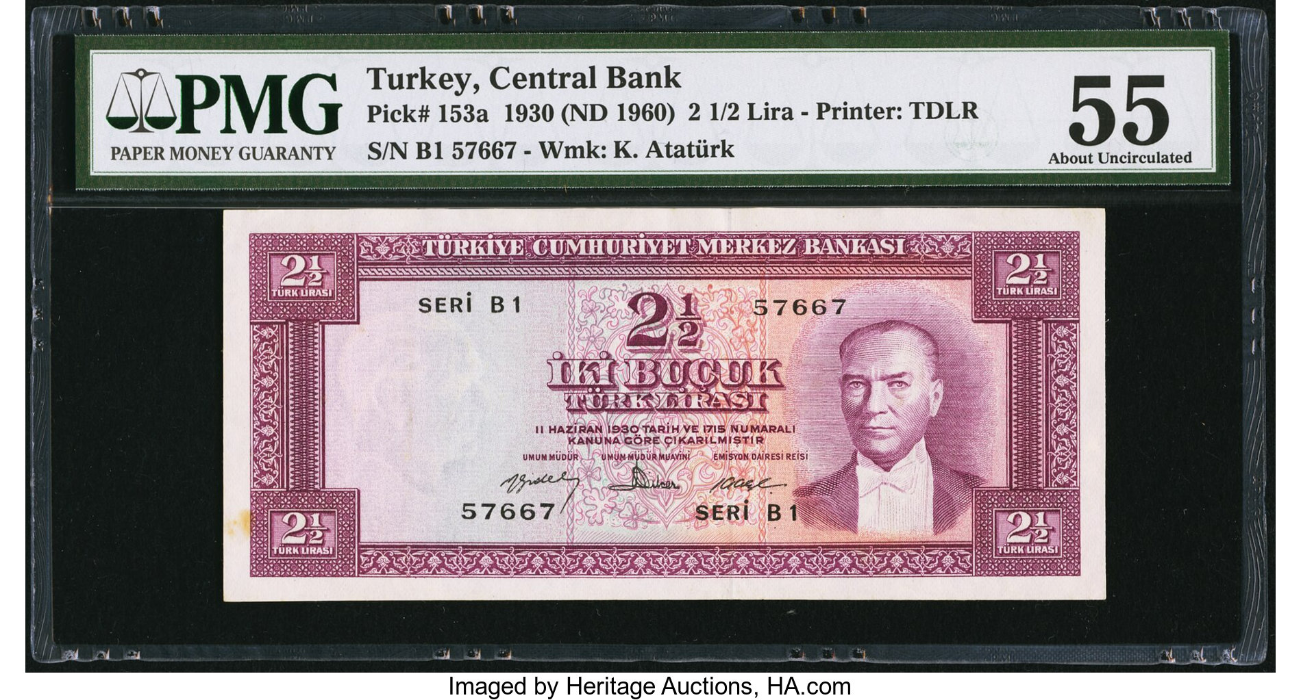 image for: Turkey  2 1/2 T?rk liras? (B234a)