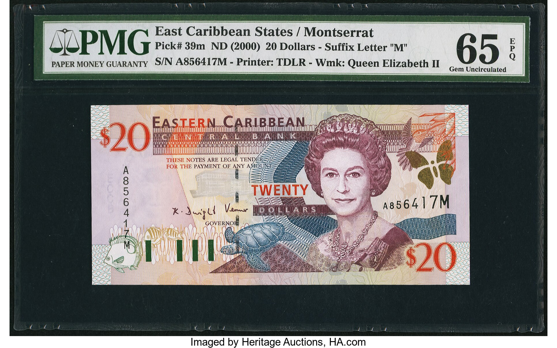 image for: East Caribbean States  20 dollars (B223v)