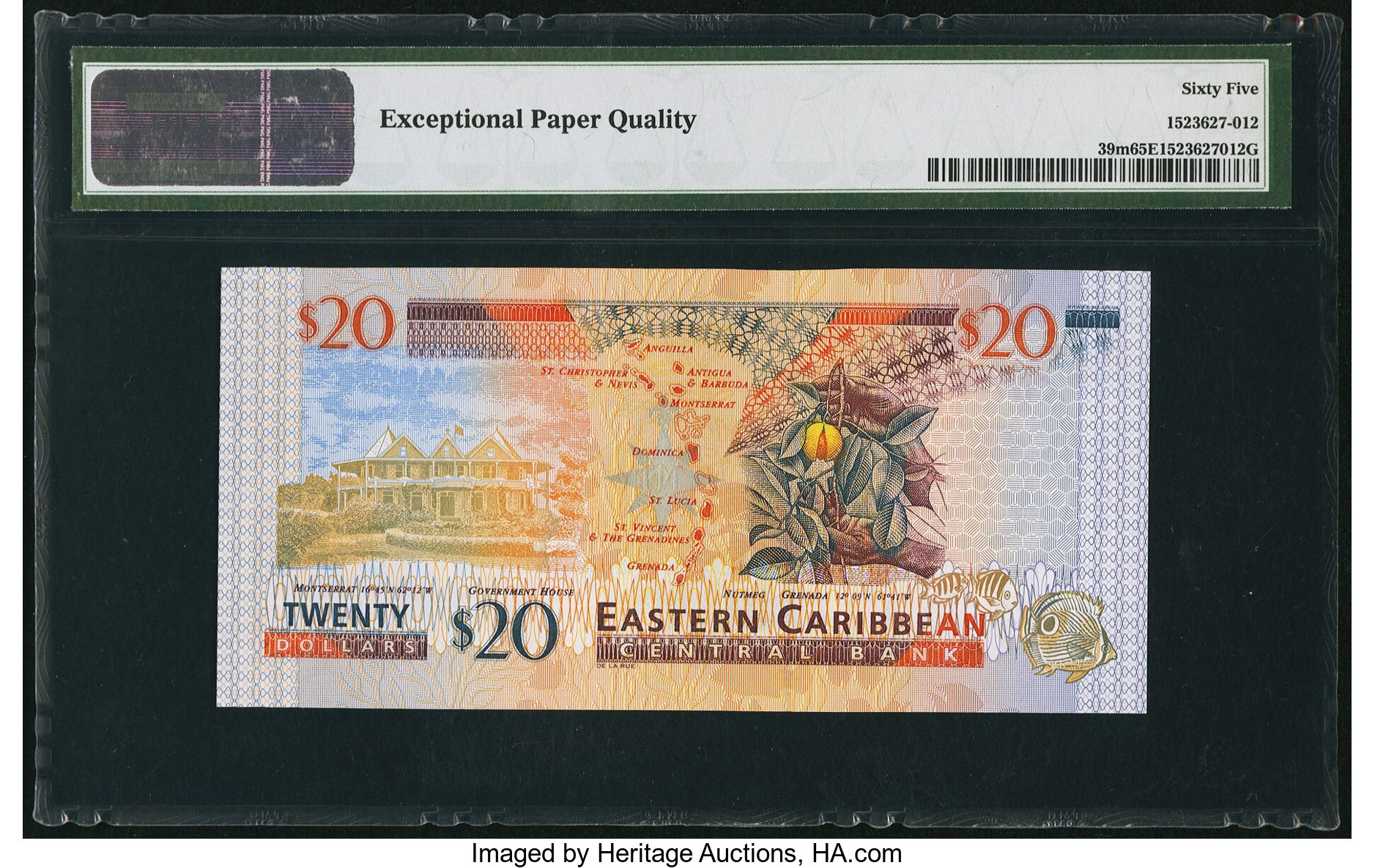 image for: East Caribbean States  20 dollars (B223a)
