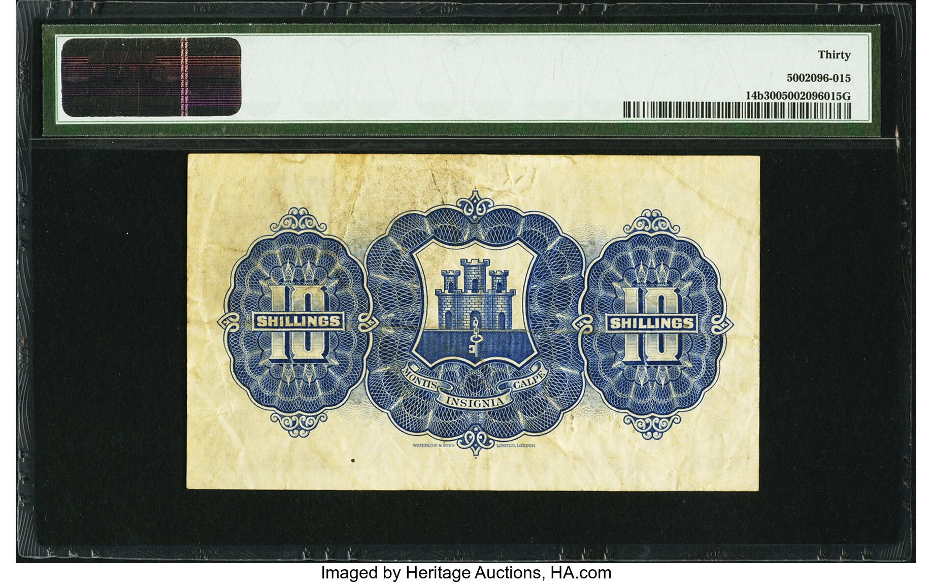 image for: Gibraltar  10 shillings (B112d)