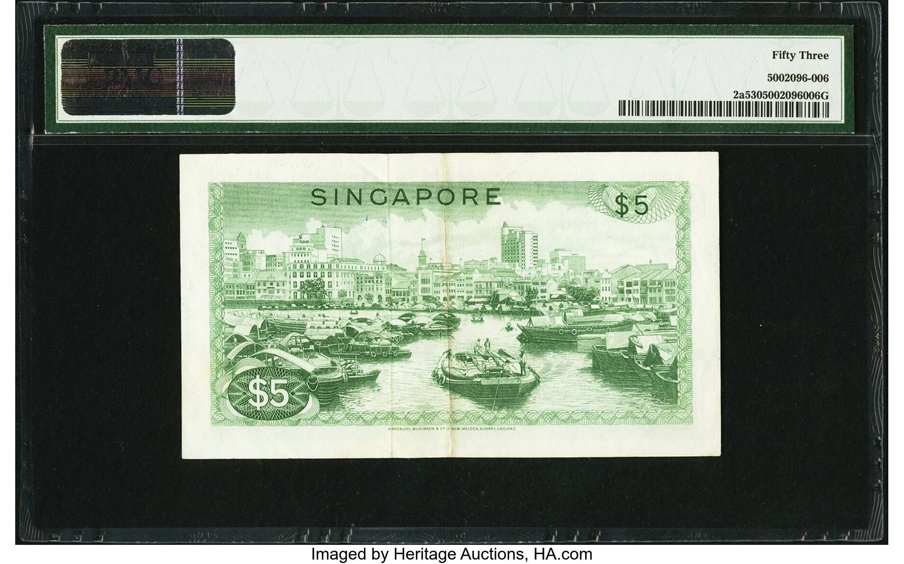 image for: Singapore  5 dollars (B102t)
