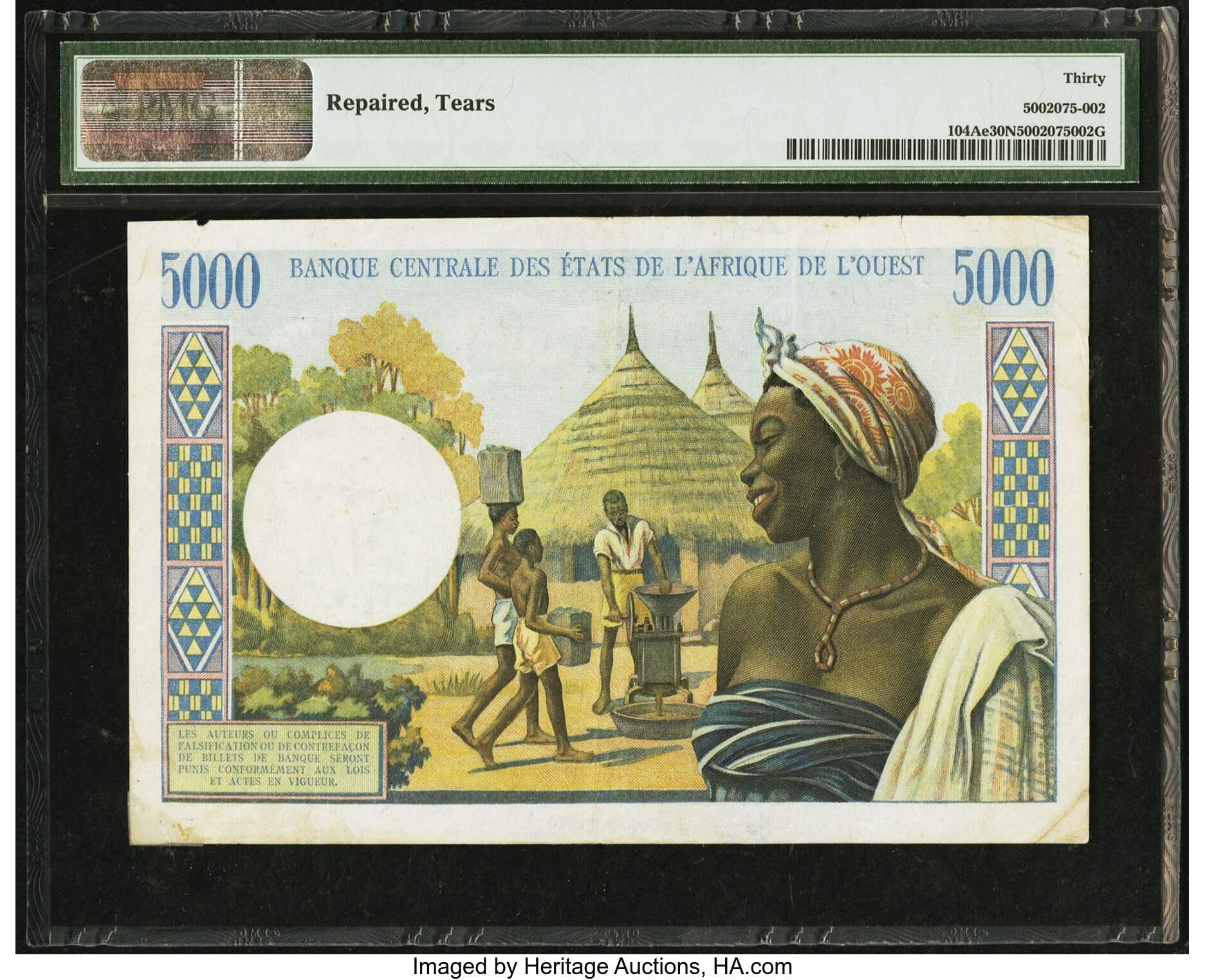 image for: West African States  5,000 francs (B109Ac)