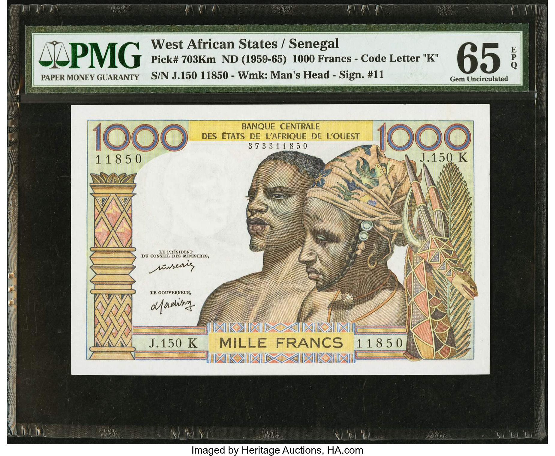 image for: West African States  1,000 francs (B108Kn)