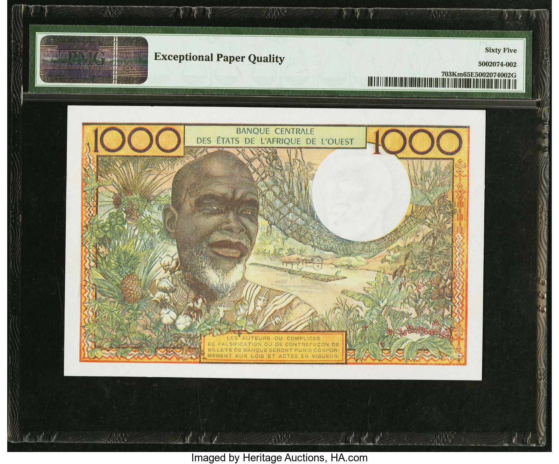 image for: West African States  1,000 francs (B108Kf)