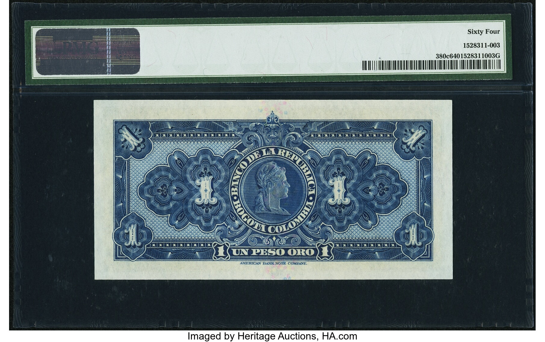 image for: Colombia  1 peso oro(B922bp2)