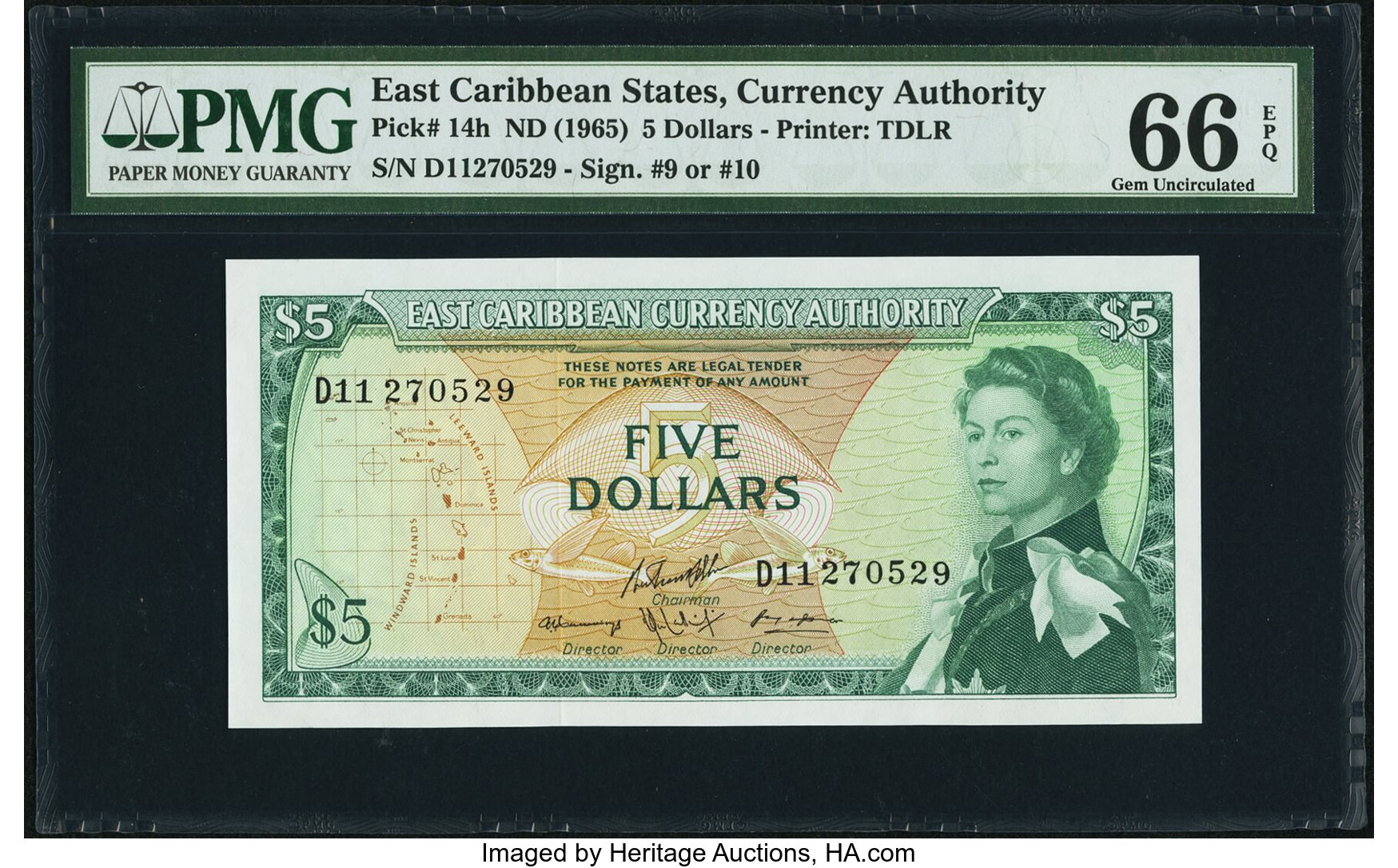 image for: East Caribbean States  5 dollars (B102c10)