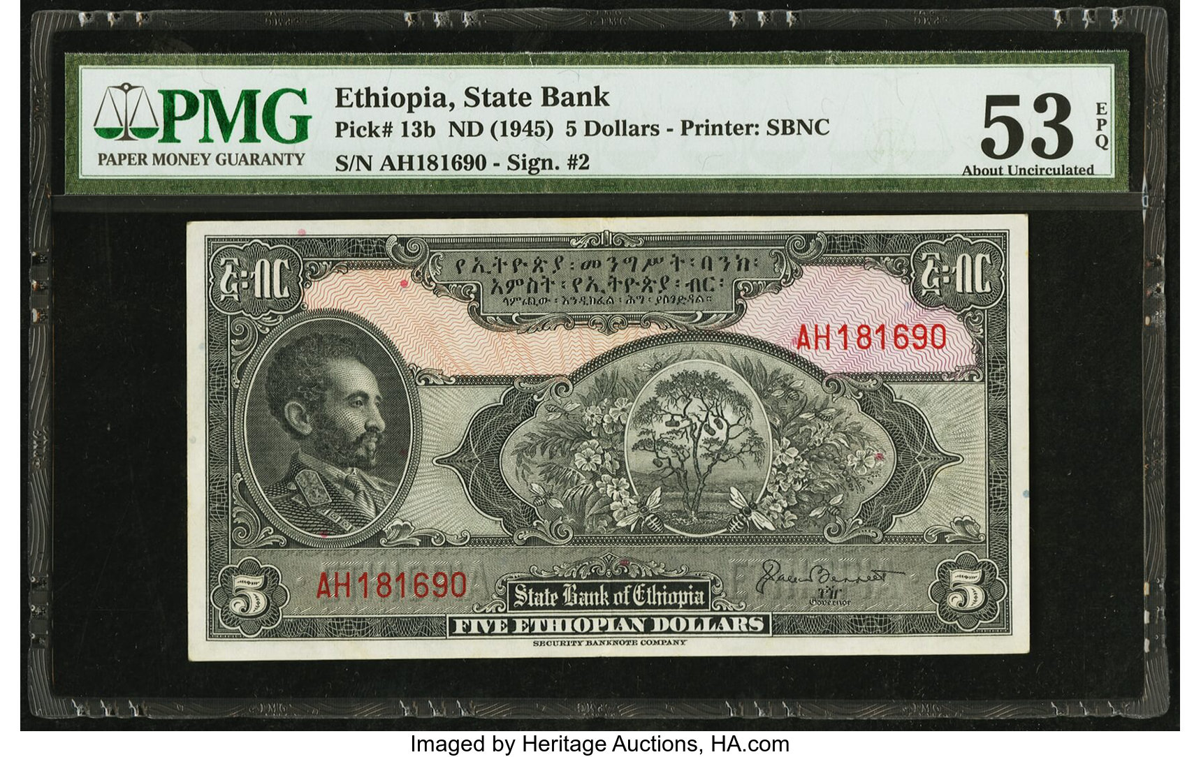 image for: Ethiopia  5 Ethiopian dollars(B202a)