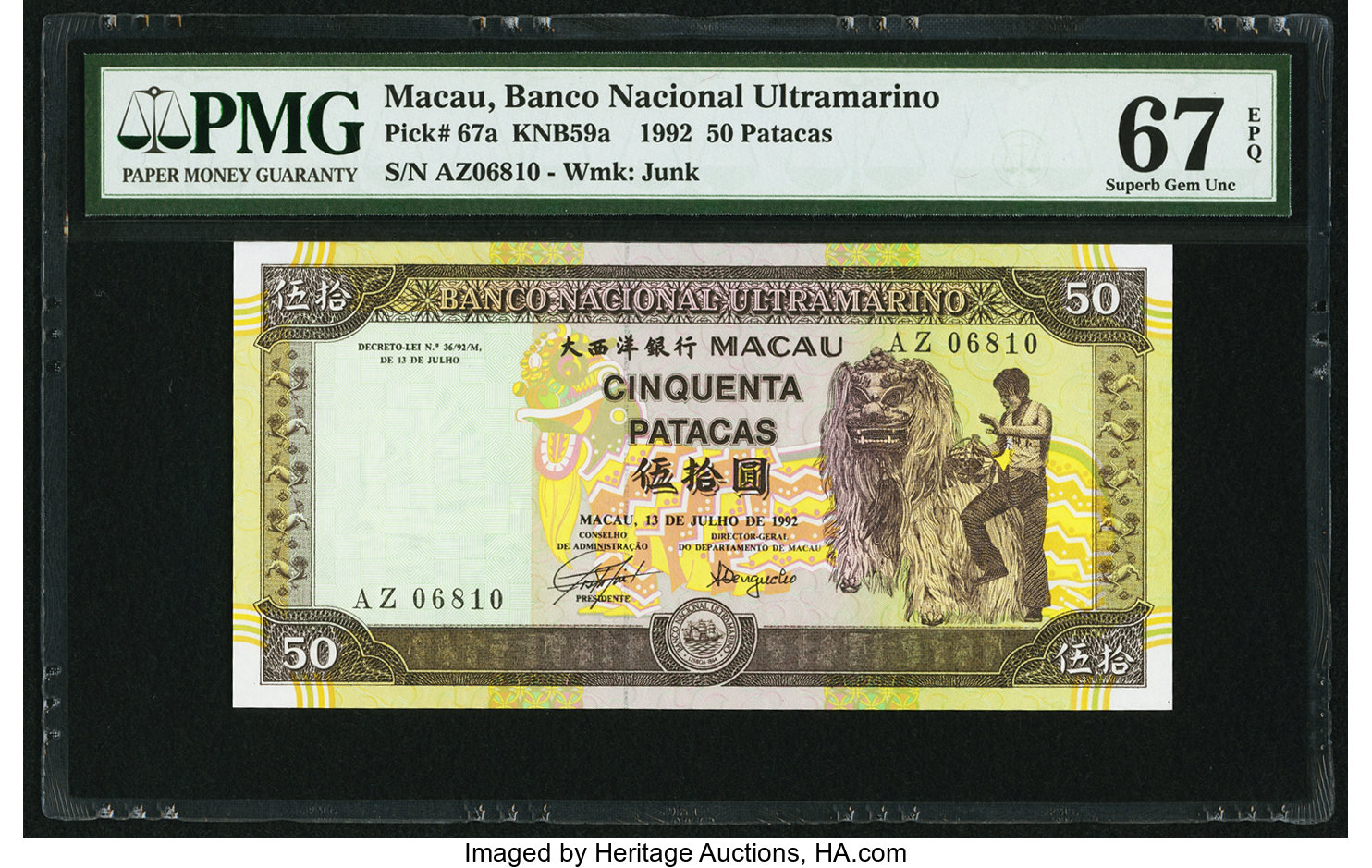 image for: Macau  50 patacas (B063a)