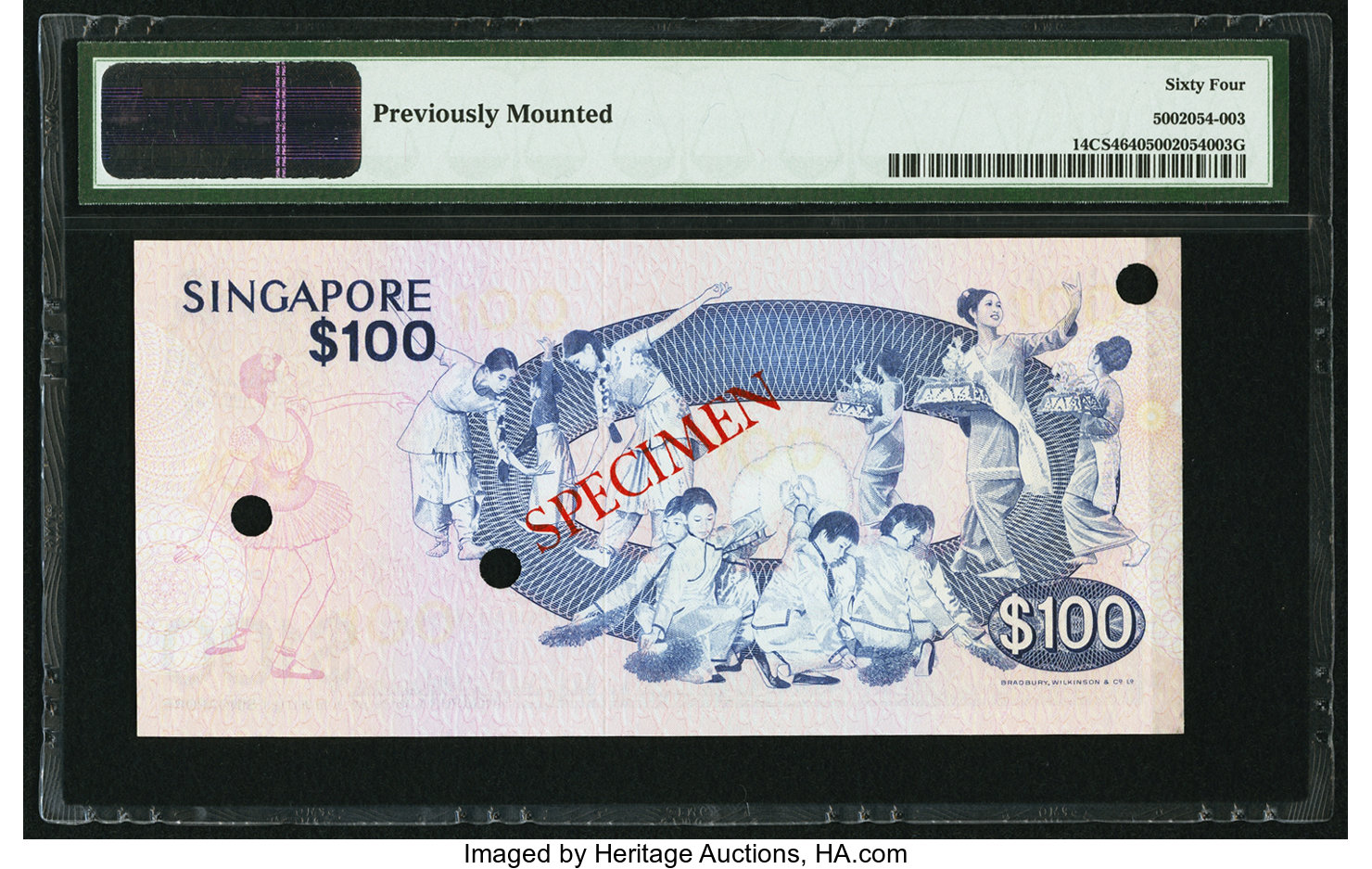image for: Singapore  100 dollars (B115as)