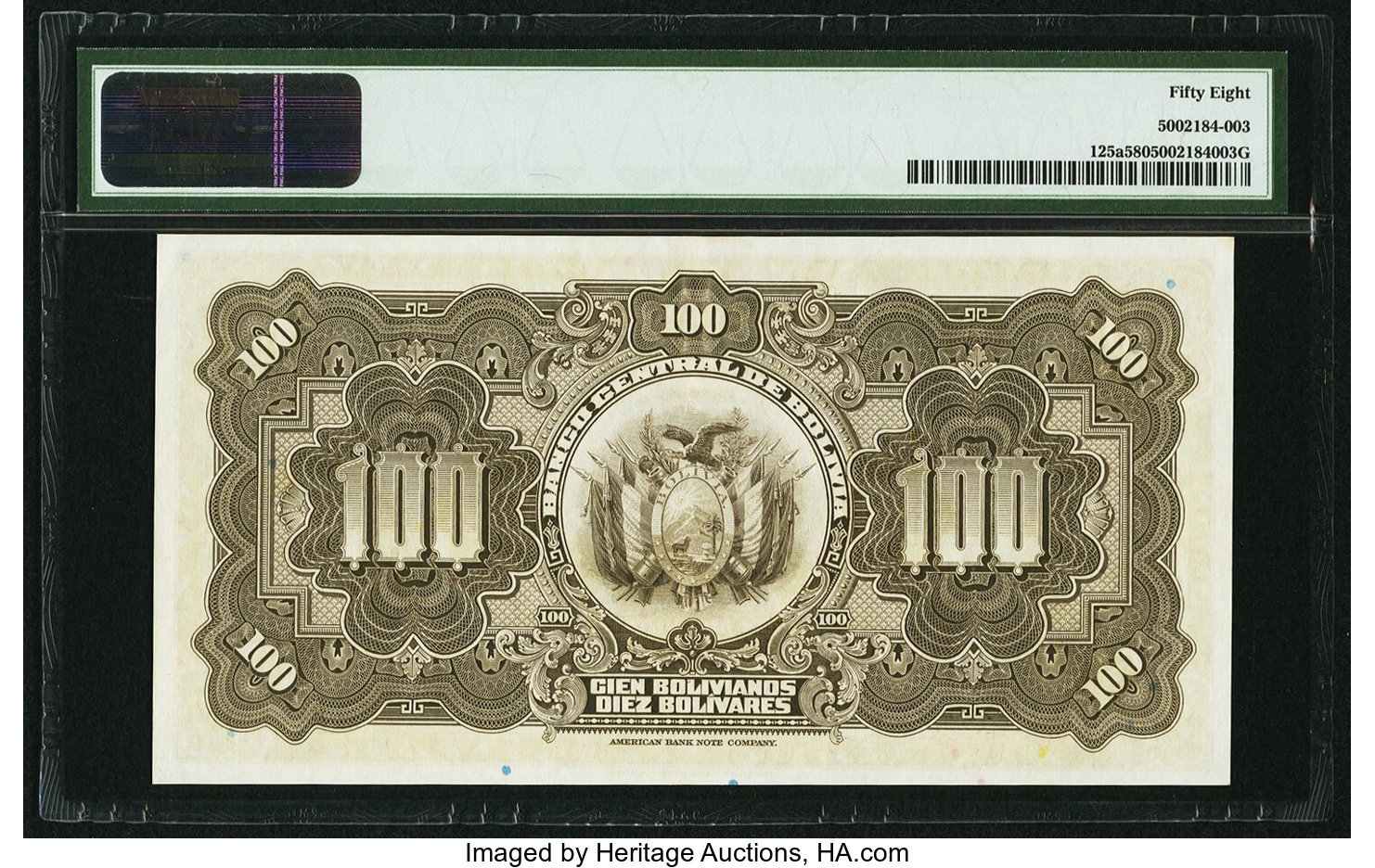 image for: Bolivia  100 bolivianos = 10 bol?vares(B313f)