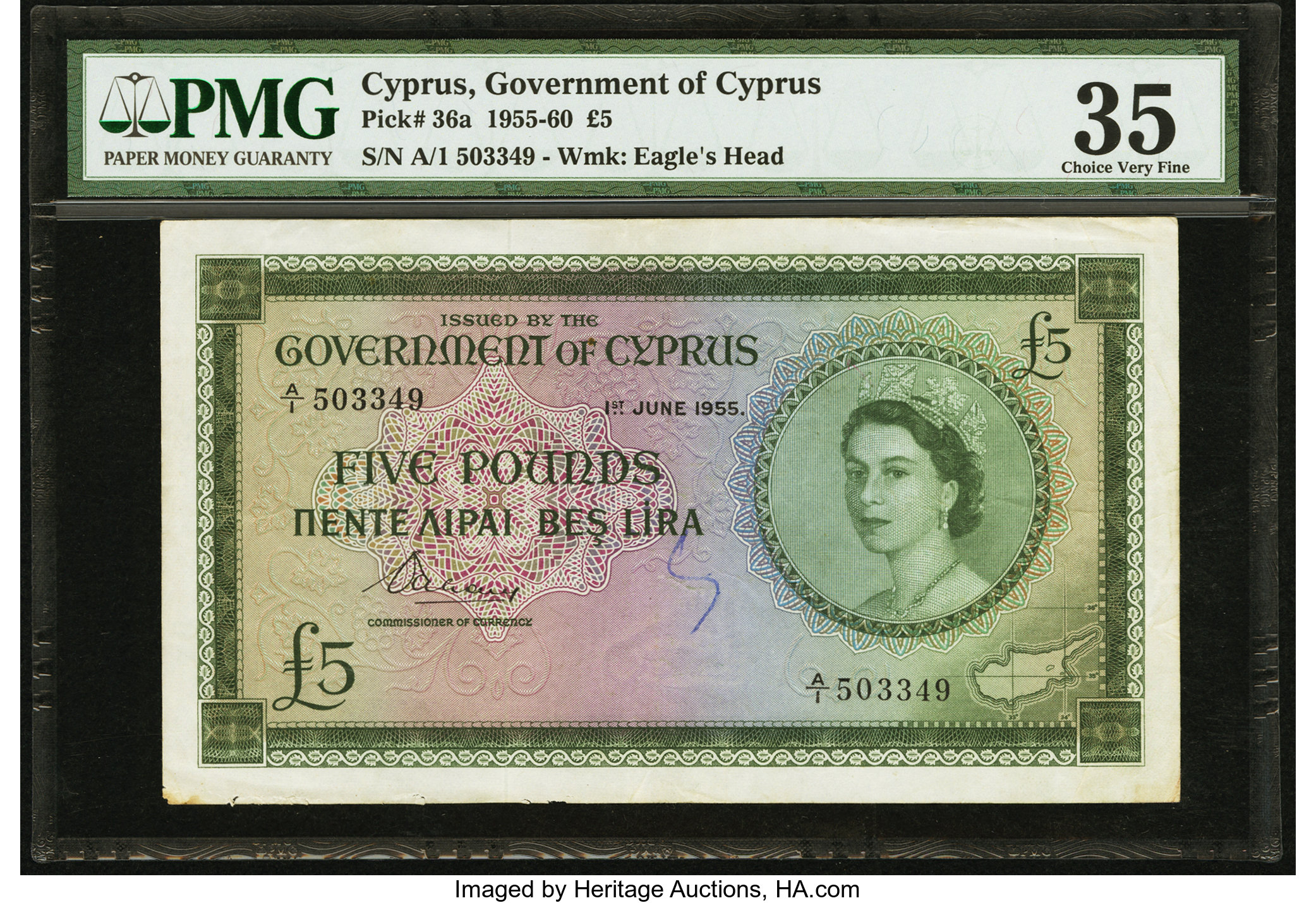 image for: Cyprus  5 pounds (B136as2)