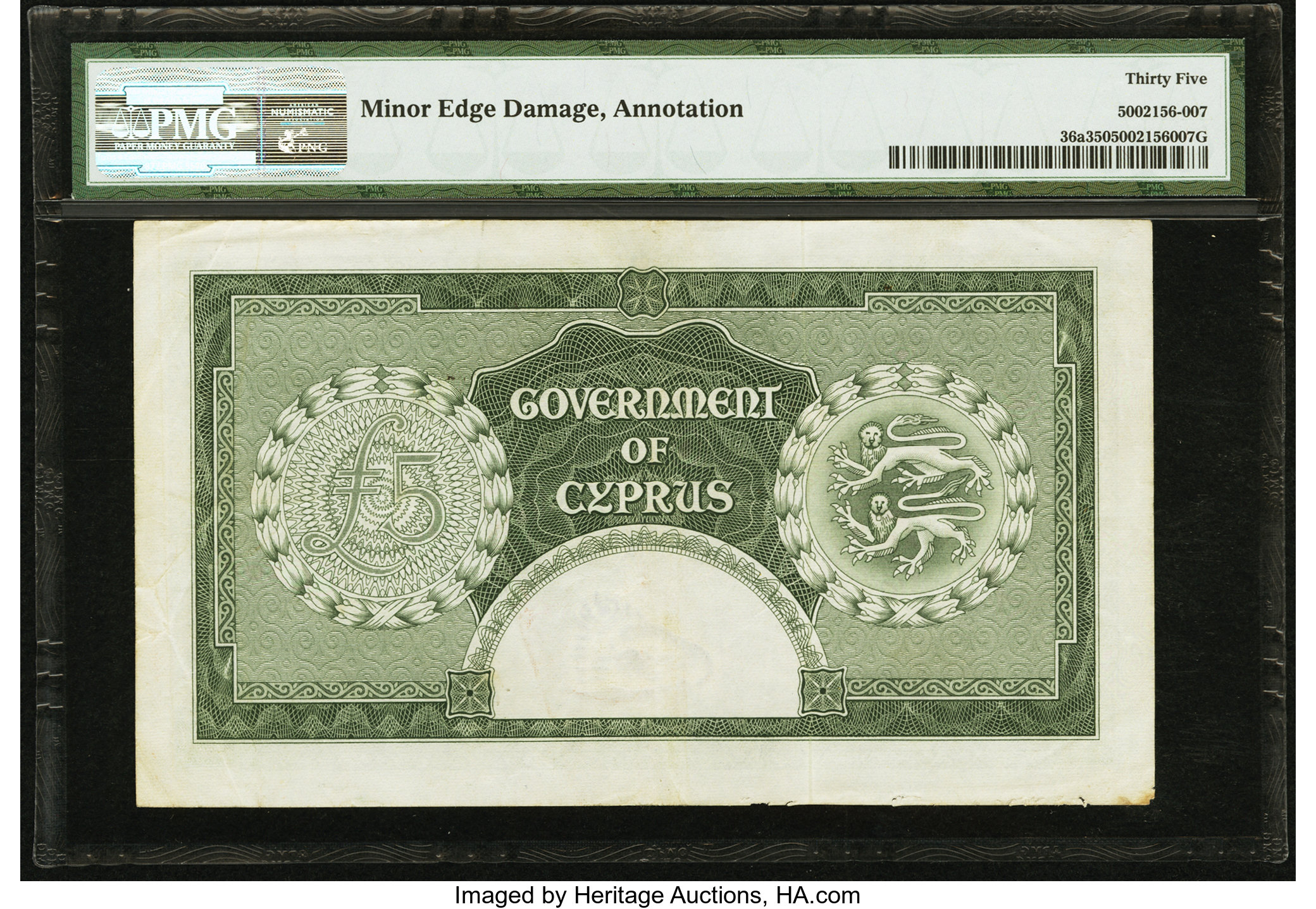 image for: Cyprus  5 pounds (B136ds1)