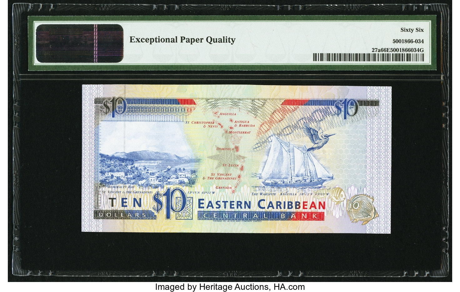 image for: East Caribbean States  10 dollars (B211u)