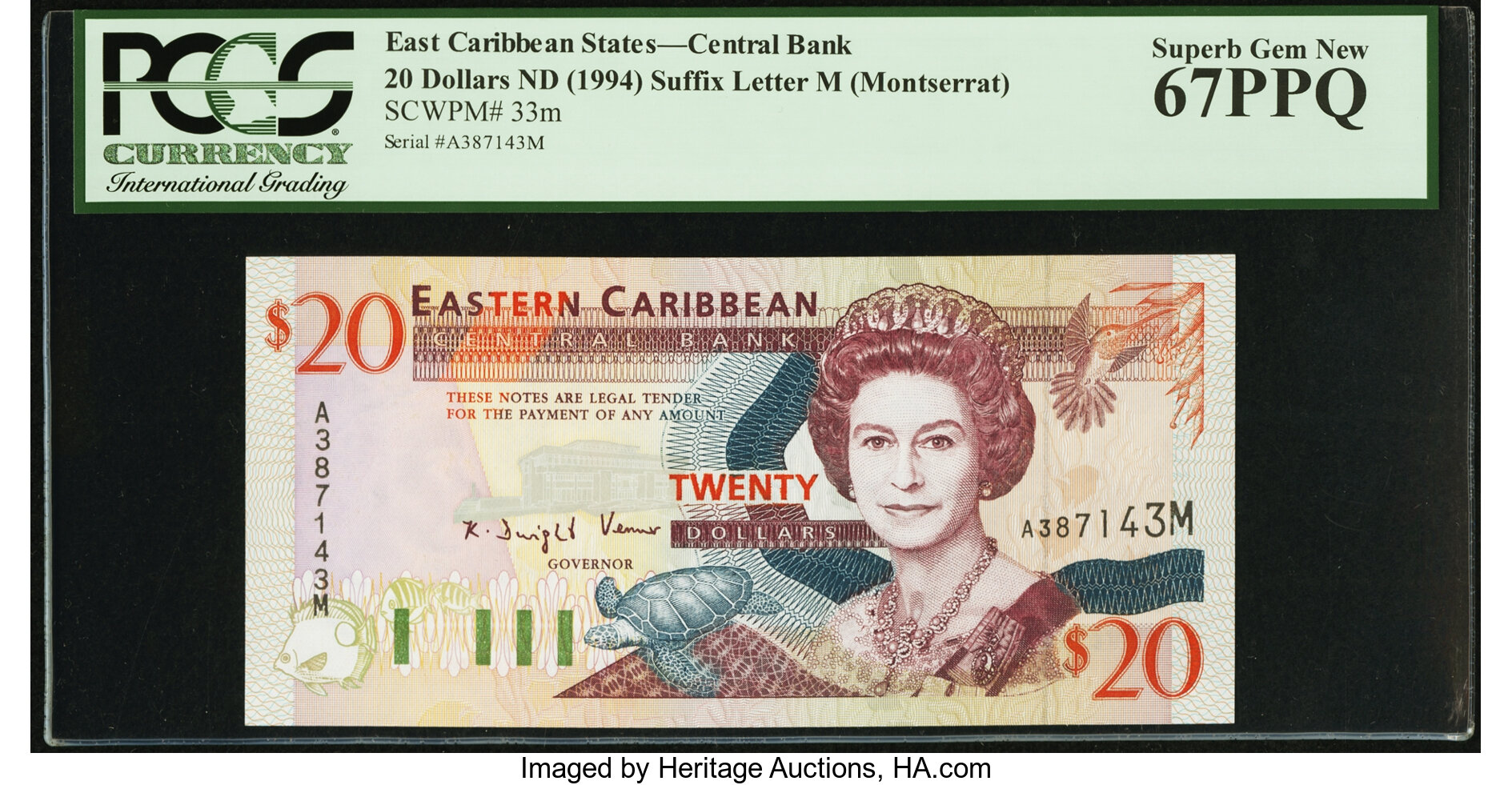 image for: East Caribbean States  20 dollars (B217k)