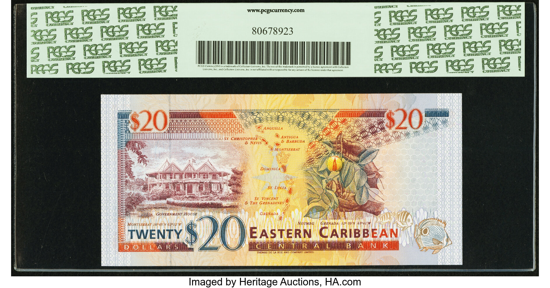 image for: East Caribbean States  20 dollars (B217a)