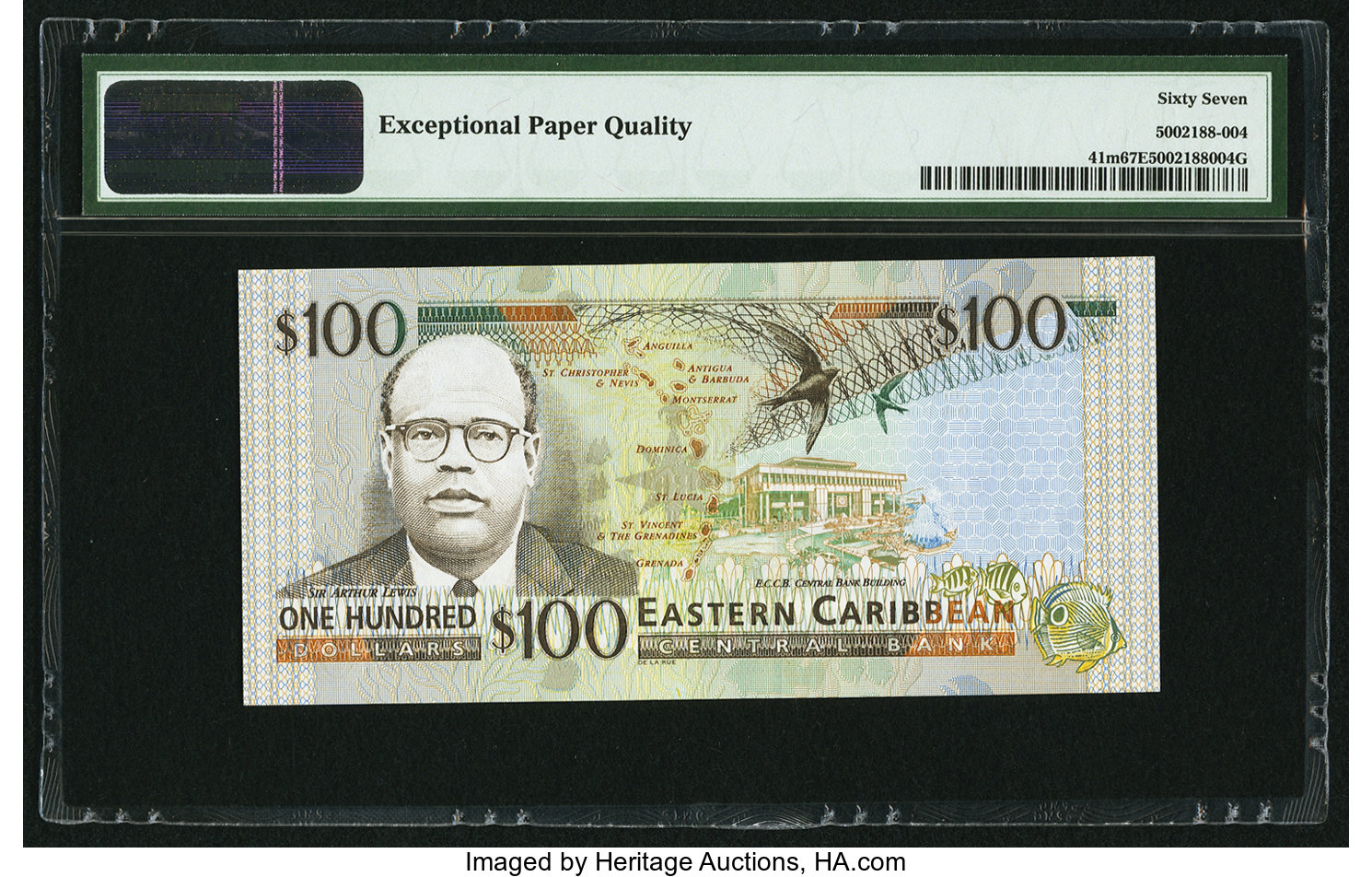 image for: East Caribbean States  100 dollars (B225a)