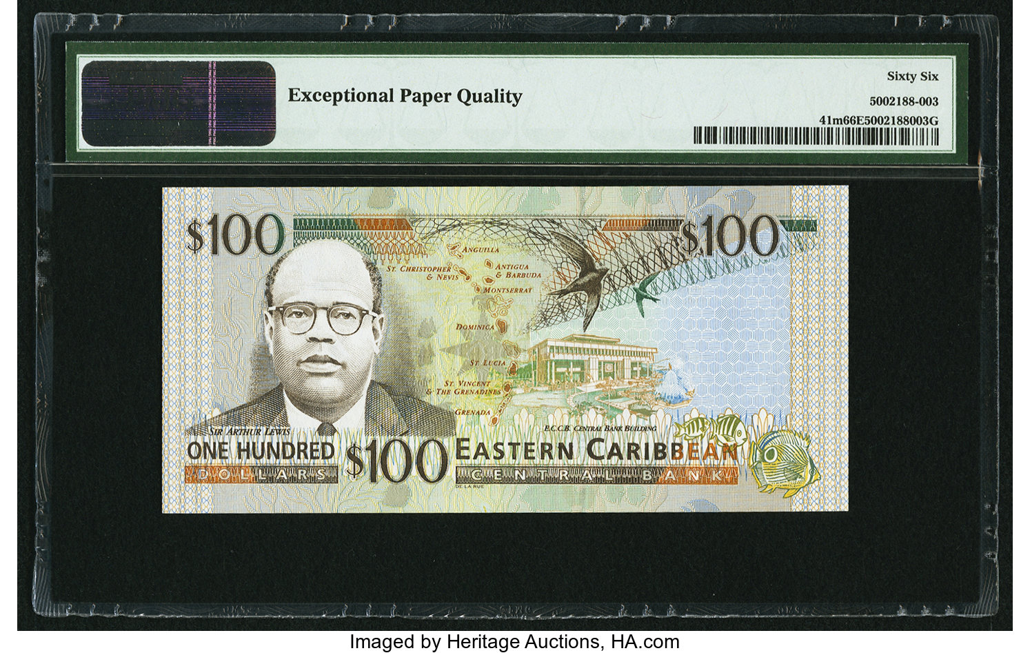image for: East Caribbean States  100 dollars (B225u)