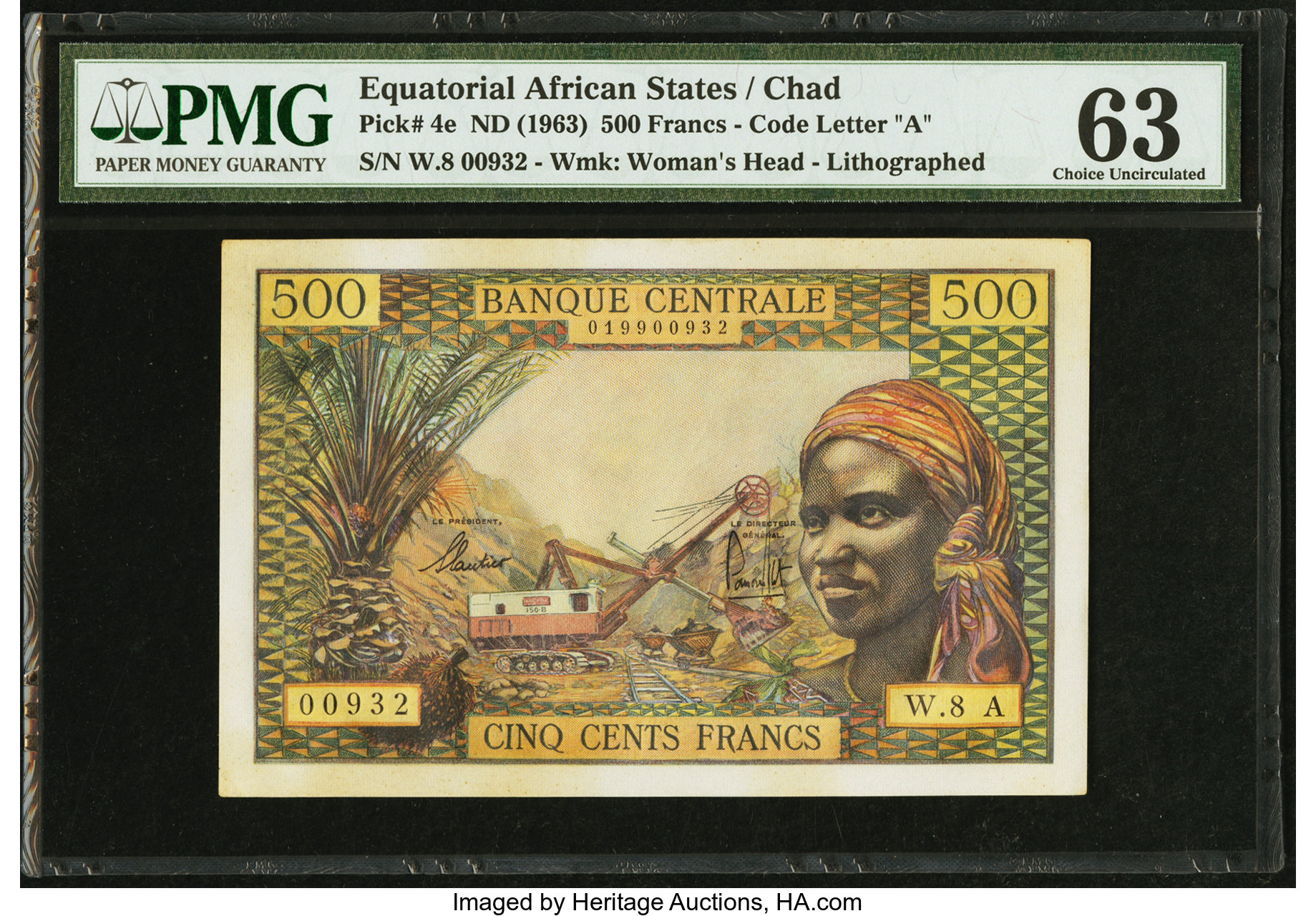 image for: Equatorial African States  500 francs(B202b)