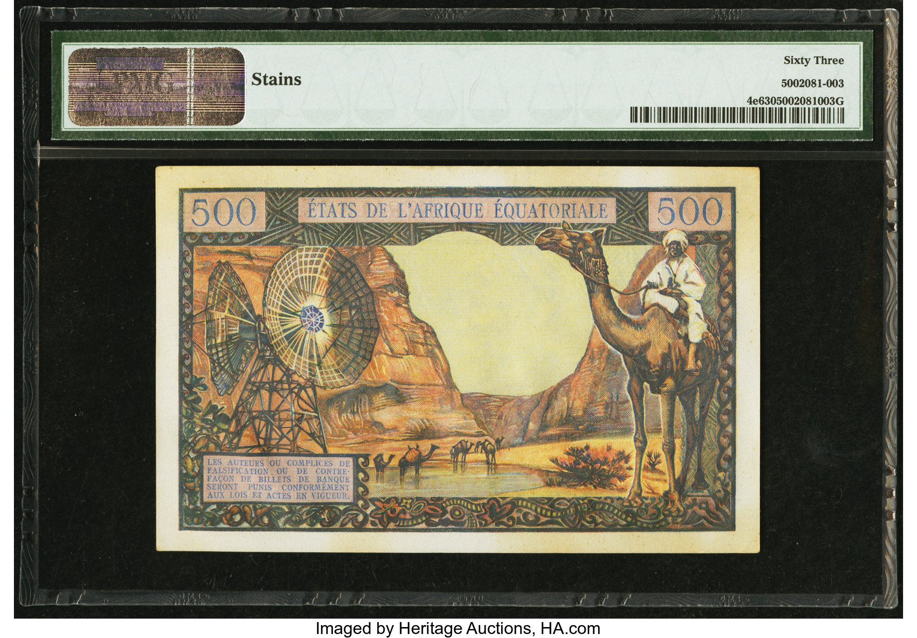 image for: Equatorial African States  500 francs(B202h)